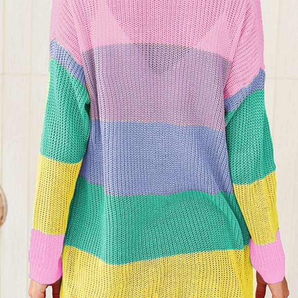 *SALE* Oversized Rainbow Knitted Cardigan - Picture 3 of 6